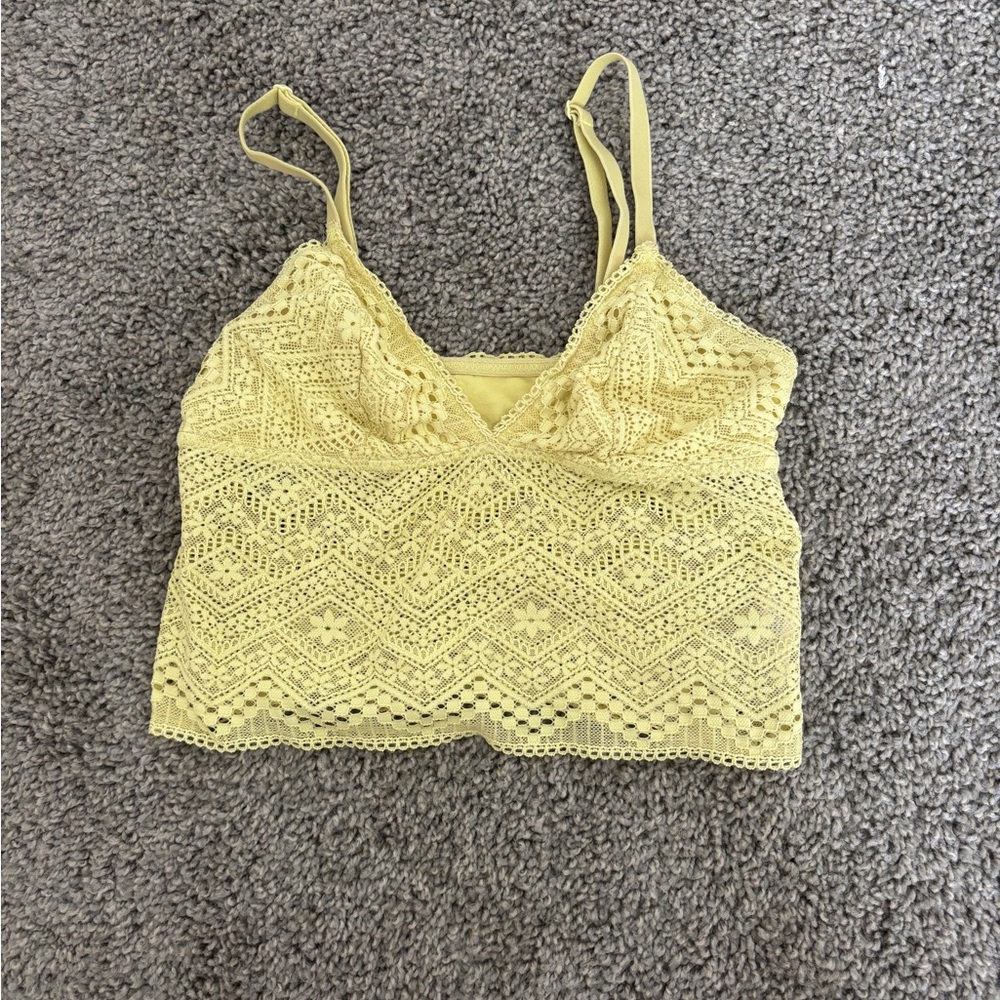 Auden Yellow Lace Camisole Top